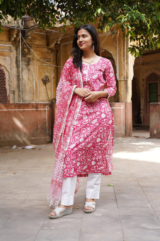 Why Jaipuri Block Print Suit Sets Are Perfect for Everyday Office Wear
