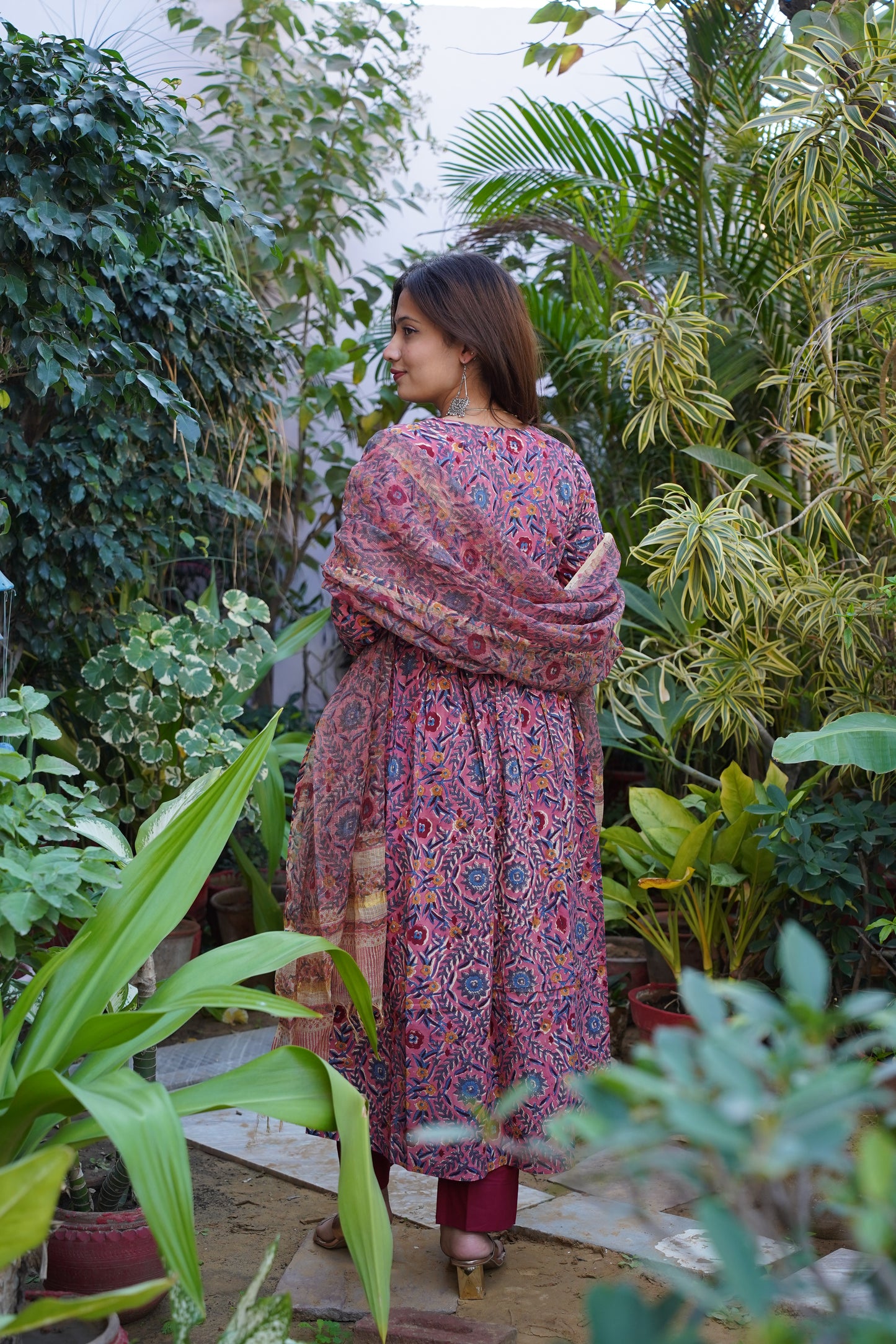"Mehreen" Alia Kurta and plan Pant with Kota doriya dupatta